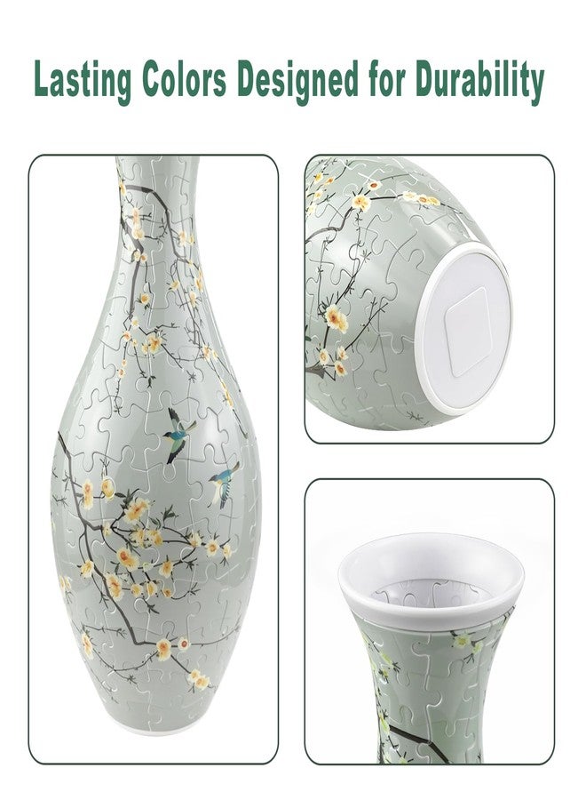 iselyn 3D Puzzle Vase for Adults, 160 Pieces Plastic DIY Unique Puzzle Flower Vase, Crafts for Adults, House Warming Gift Birthday Gifts for Flower Arrangements and Home Decor (Flowers and Birds) - Image 3